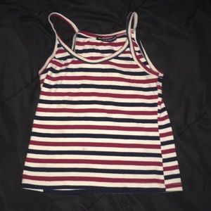 RED WHITE AND BLUE BRANDY MELVILLE TANK (crop top)